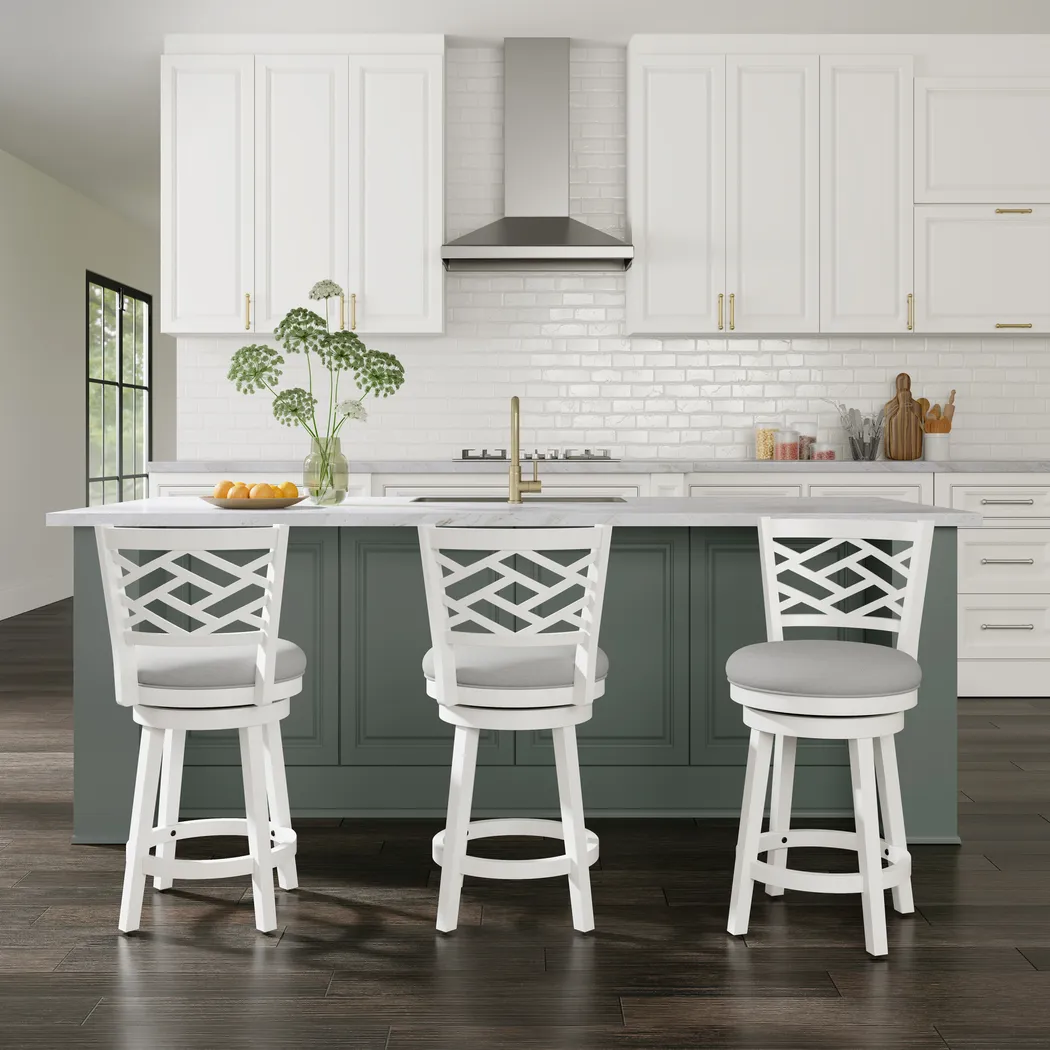 Oliatos White Adjustable Stool - Thumbnail - Image 3