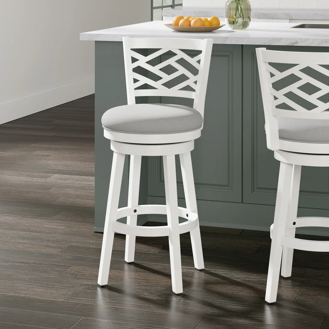 Oliatos White Adjustable Stool - Thumbnail - Image 4