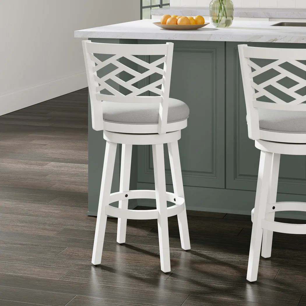 Oliatos White Adjustable Stool - Thumbnail - Image 5