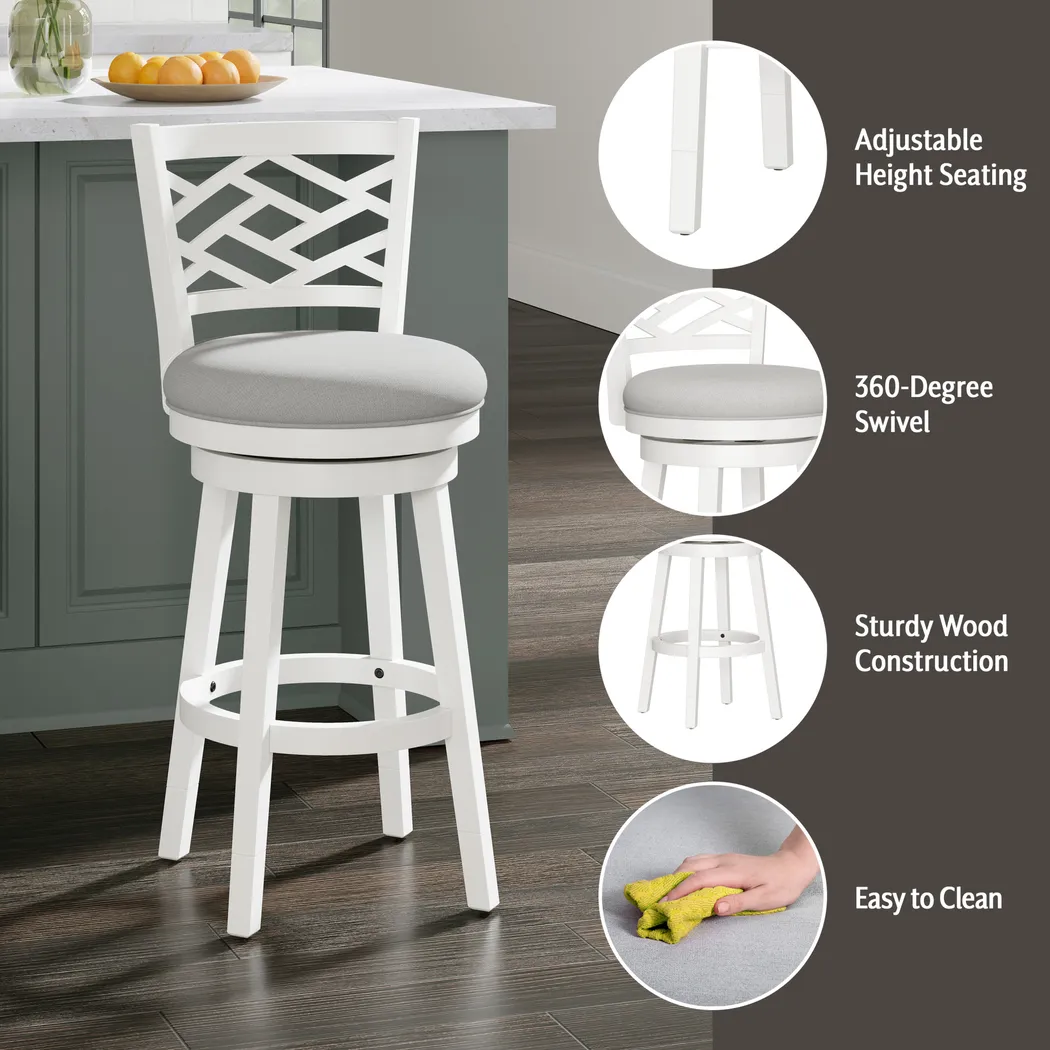 Oliatos White Adjustable Stool - Thumbnail - Image 25