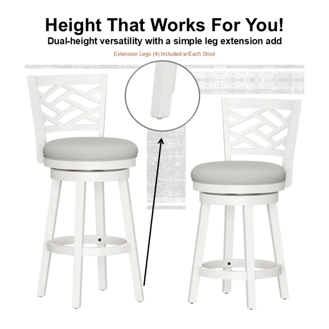 Oliatos White Adjustable Stool - Thumbnail - Image 26