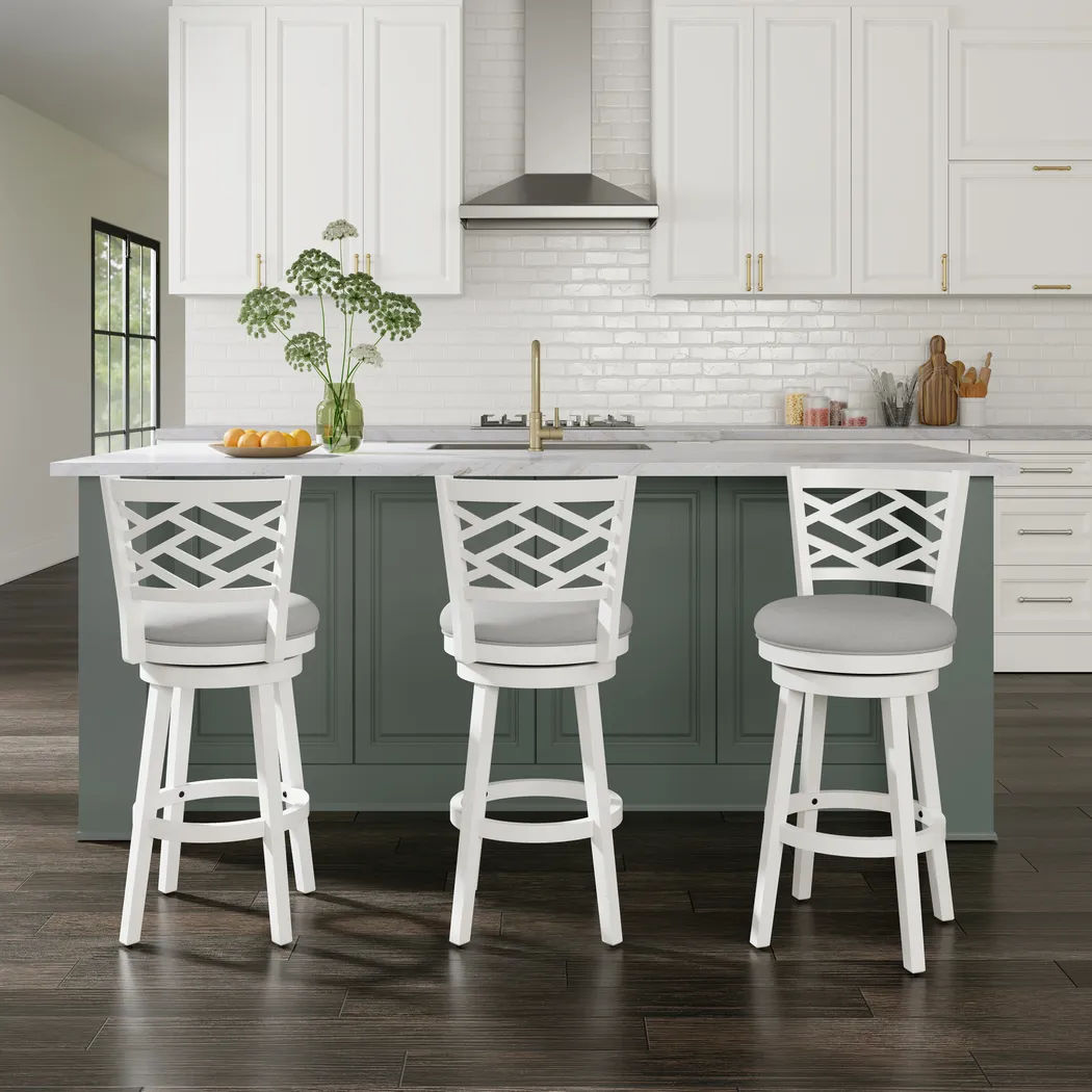 Oliatos White Adjustable Stool - Thumbnail - Image 6