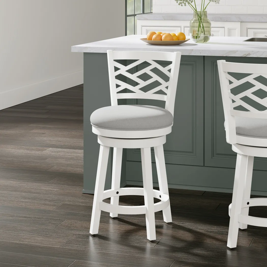Oliatos White Adjustable Stool - Thumbnail - Image 7