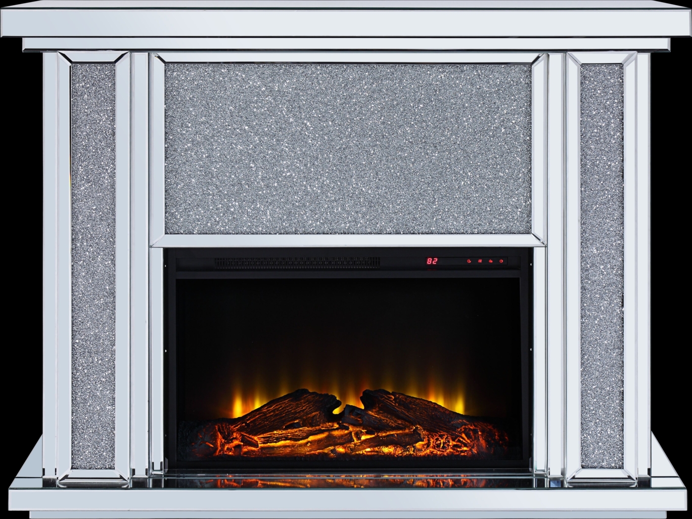 Olinger Silver 47 in. Console, With Electric Fireplace - Thumbnail - Image 1