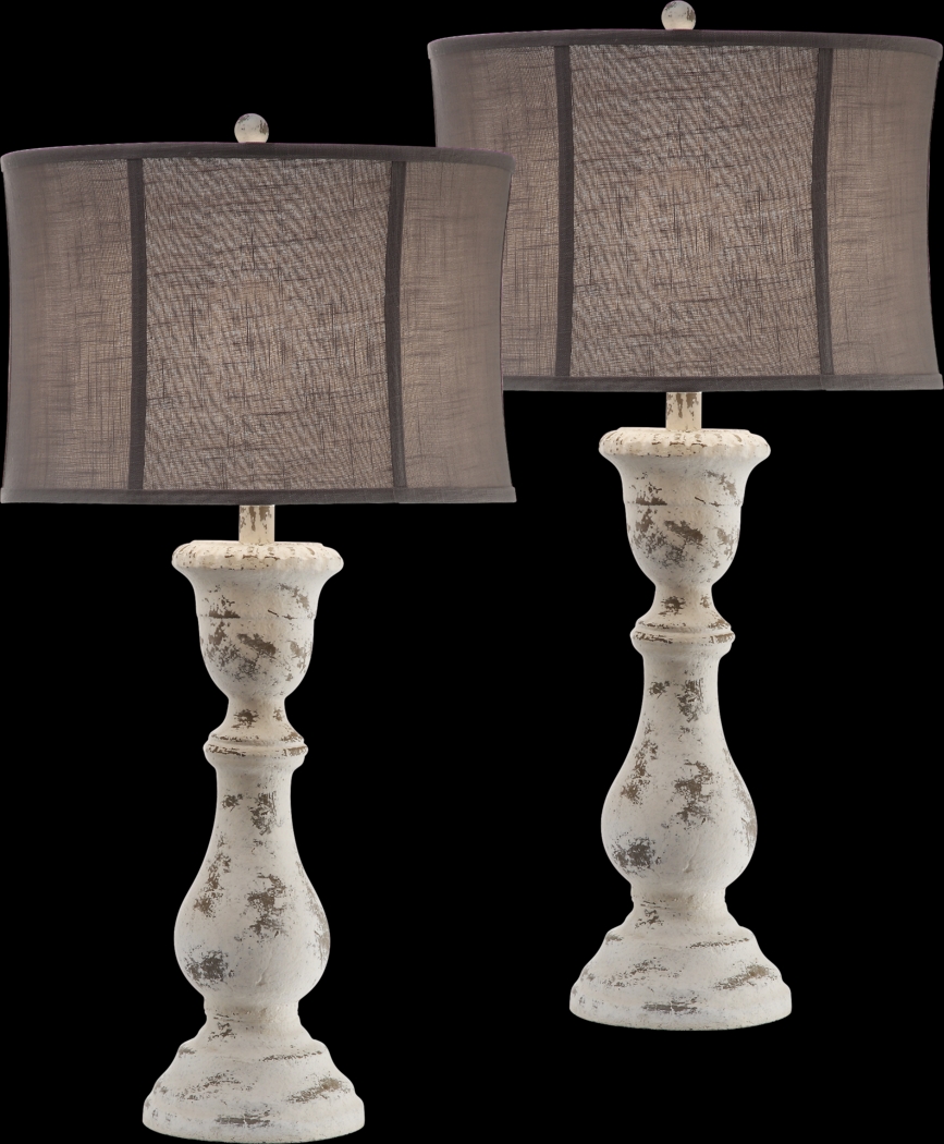 Oliphant White Lamp, Set of 2 - Thumbnail - Image 1