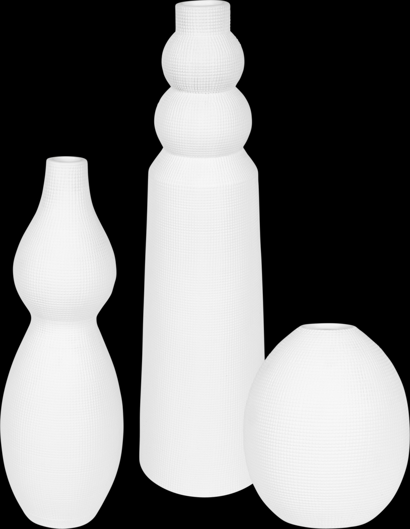 Olisa White Vase, Set of 3 - Thumbnail - Image 1