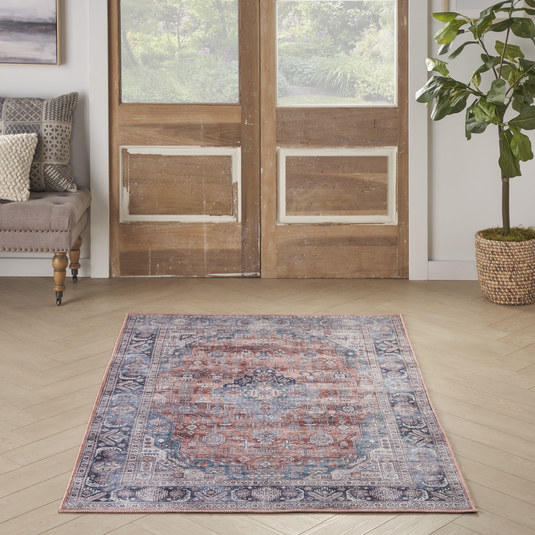 Olith Blue/Multi 5'3 x 7'3 Rug - Thumbnail - Image 2
