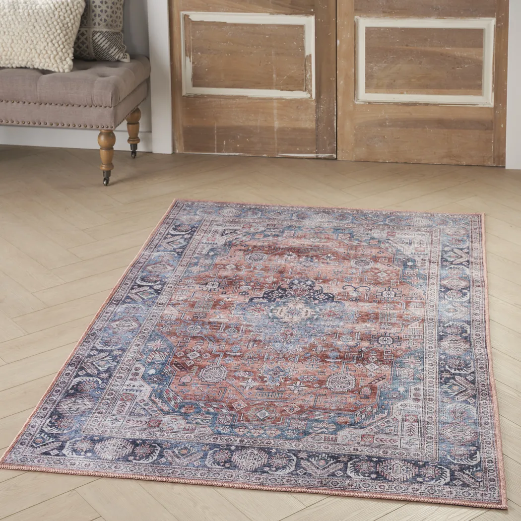 Olith Blue/Multi 9'2 x 12' Rug - Thumbnail - Image 3