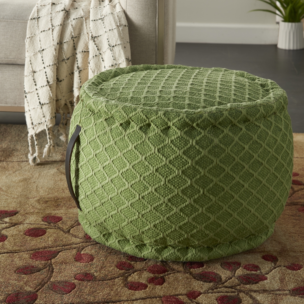 Olive Barrel Basil Pouf - Thumbnail - Image 4