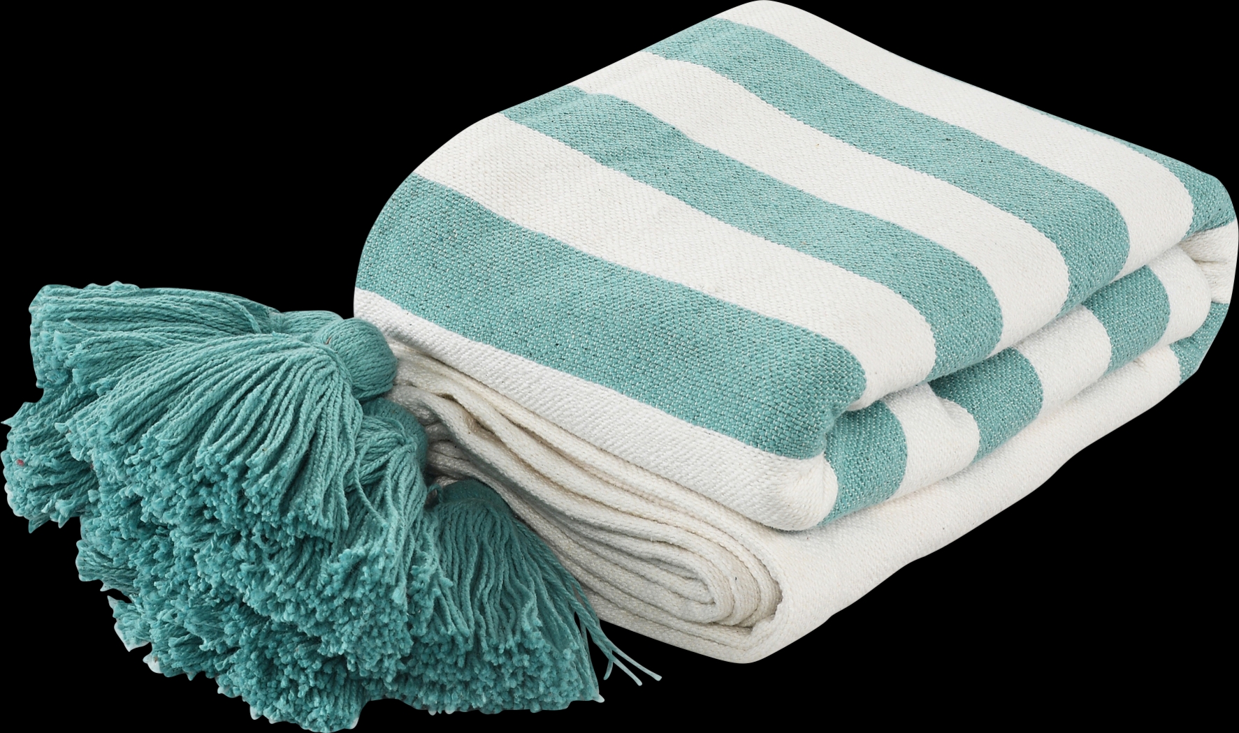 Olive Lane Aqua Throw Blanket - Thumbnail - Image 3