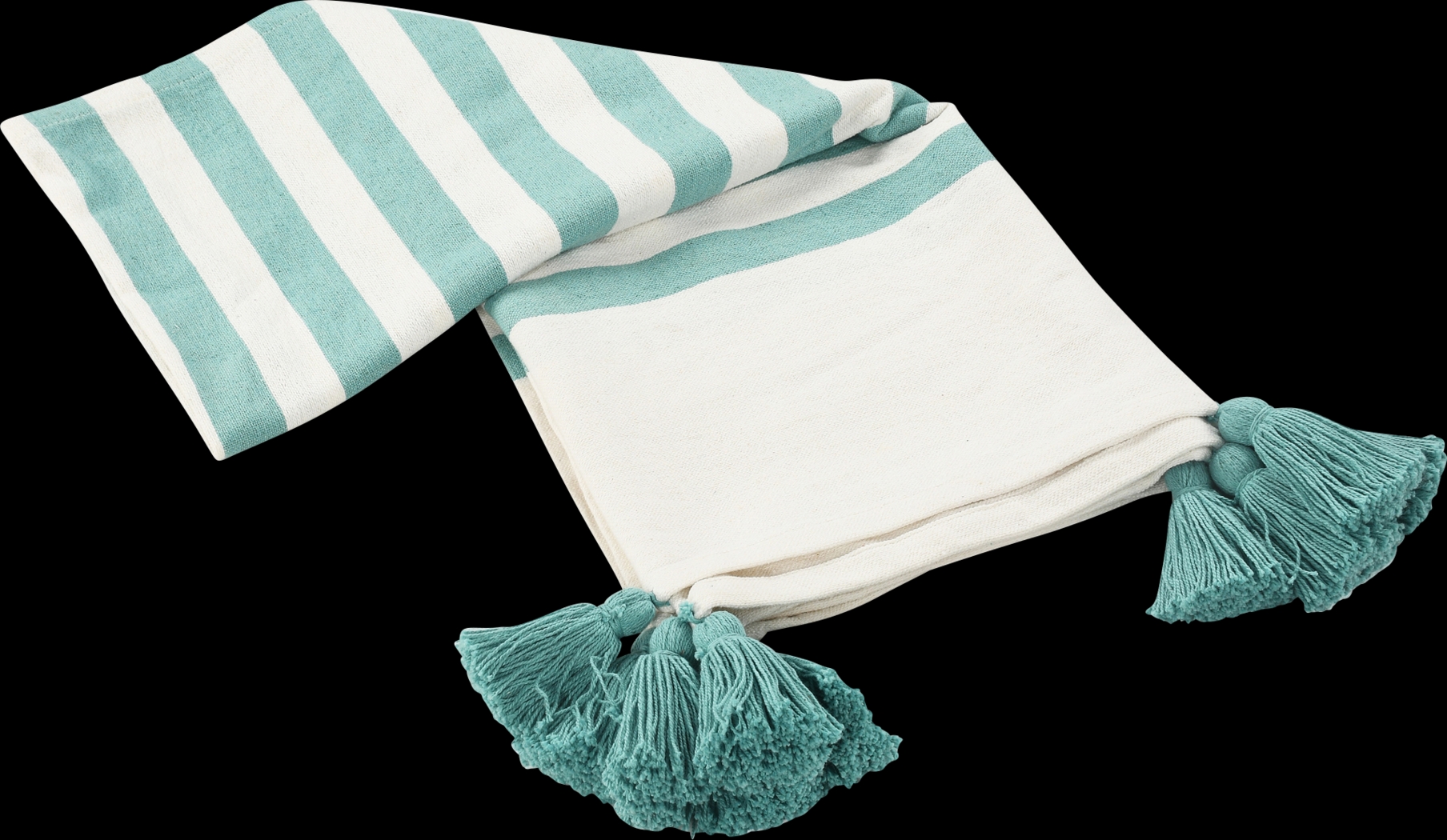 Olive Lane Aqua Throw Blanket - Thumbnail - Image 4