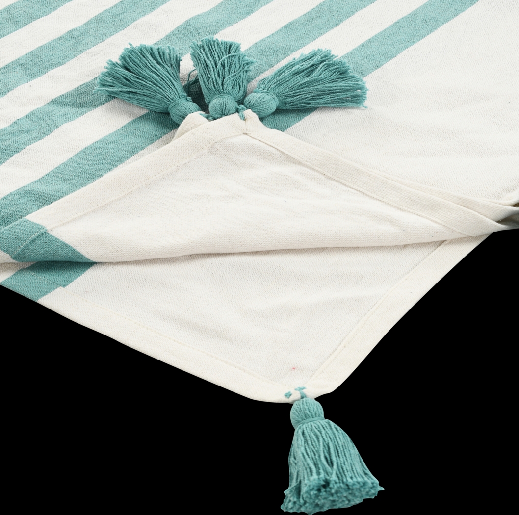 Olive Lane Aqua Throw Blanket - Thumbnail - Image 5