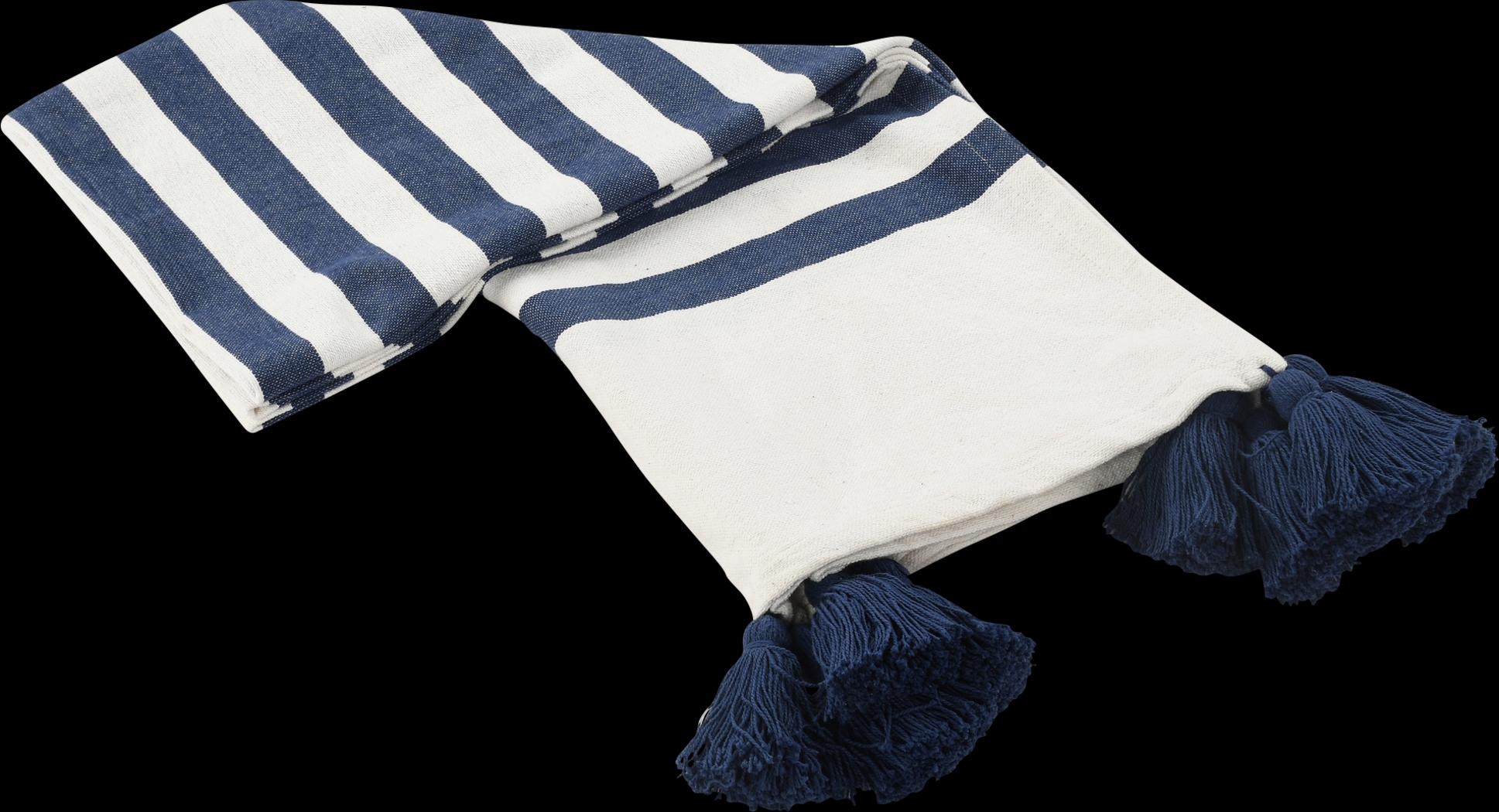 Olive Lane Navy Throw Blanket - Thumbnail - Image 4