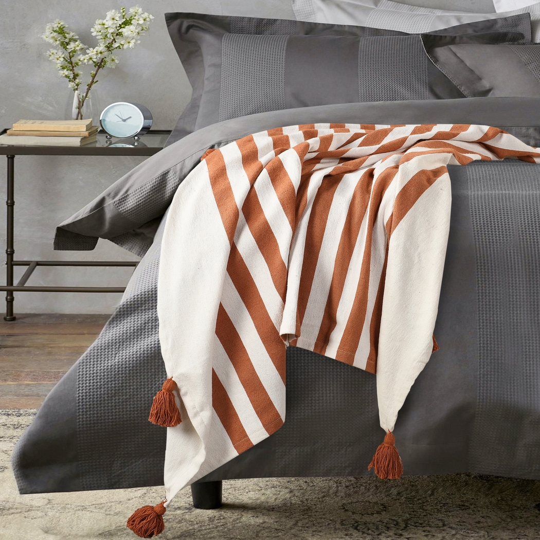 Olive Lane Orange Throw Blanket - Thumbnail - Image 9