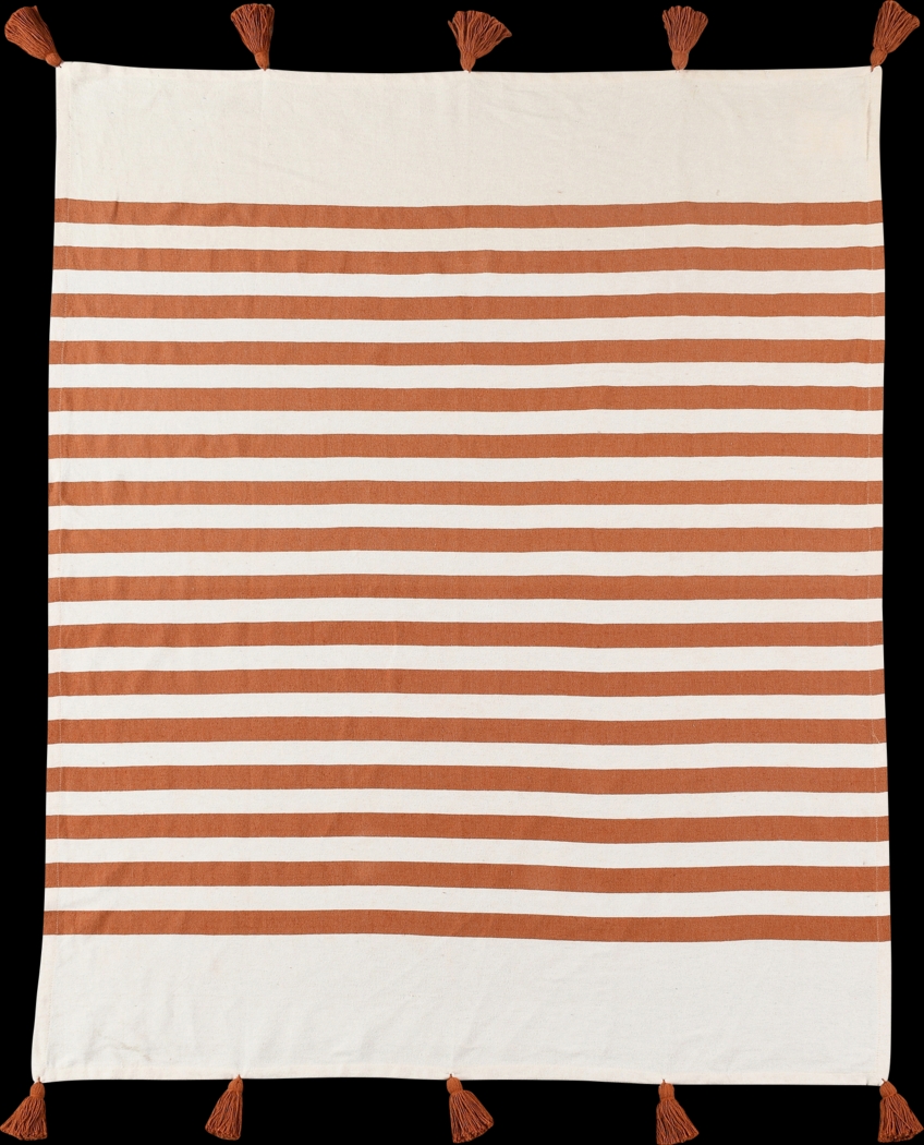 Olive Lane Orange Throw Blanket - Thumbnail - Image 1
