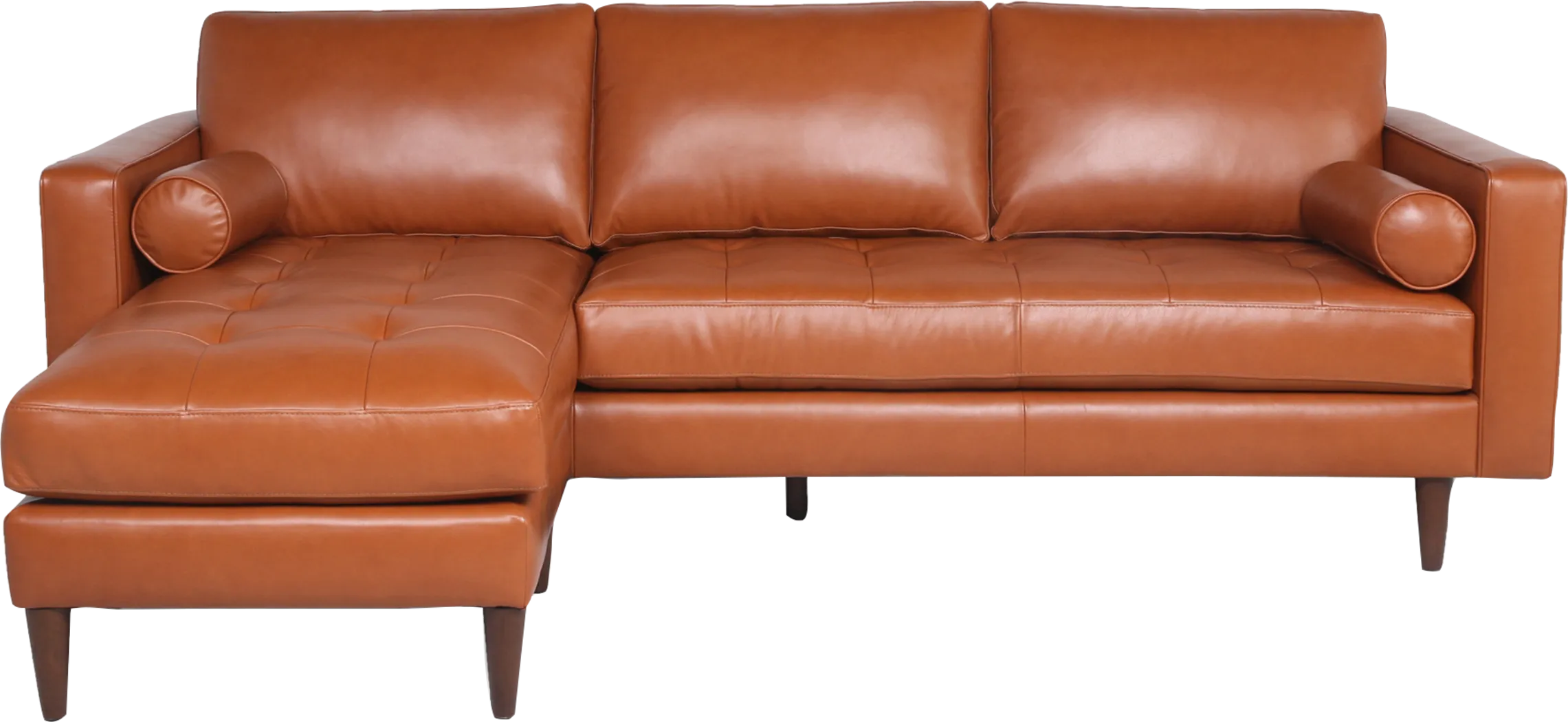 Oliver Avenue Saddle Leather Chaise Sofa - Thumbnail - Image 2