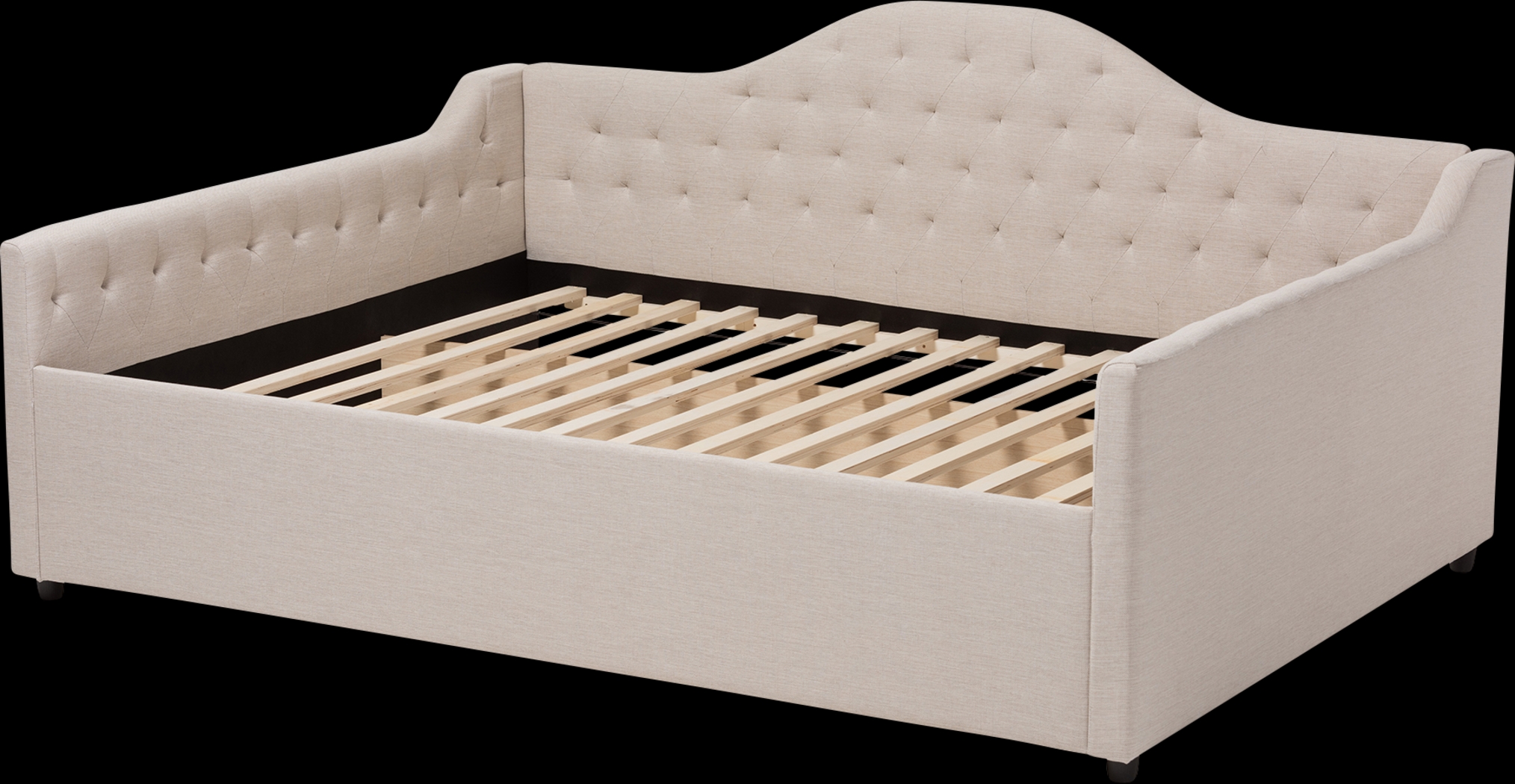 Olivette Beige Queen Daybed - Thumbnail - Image 4