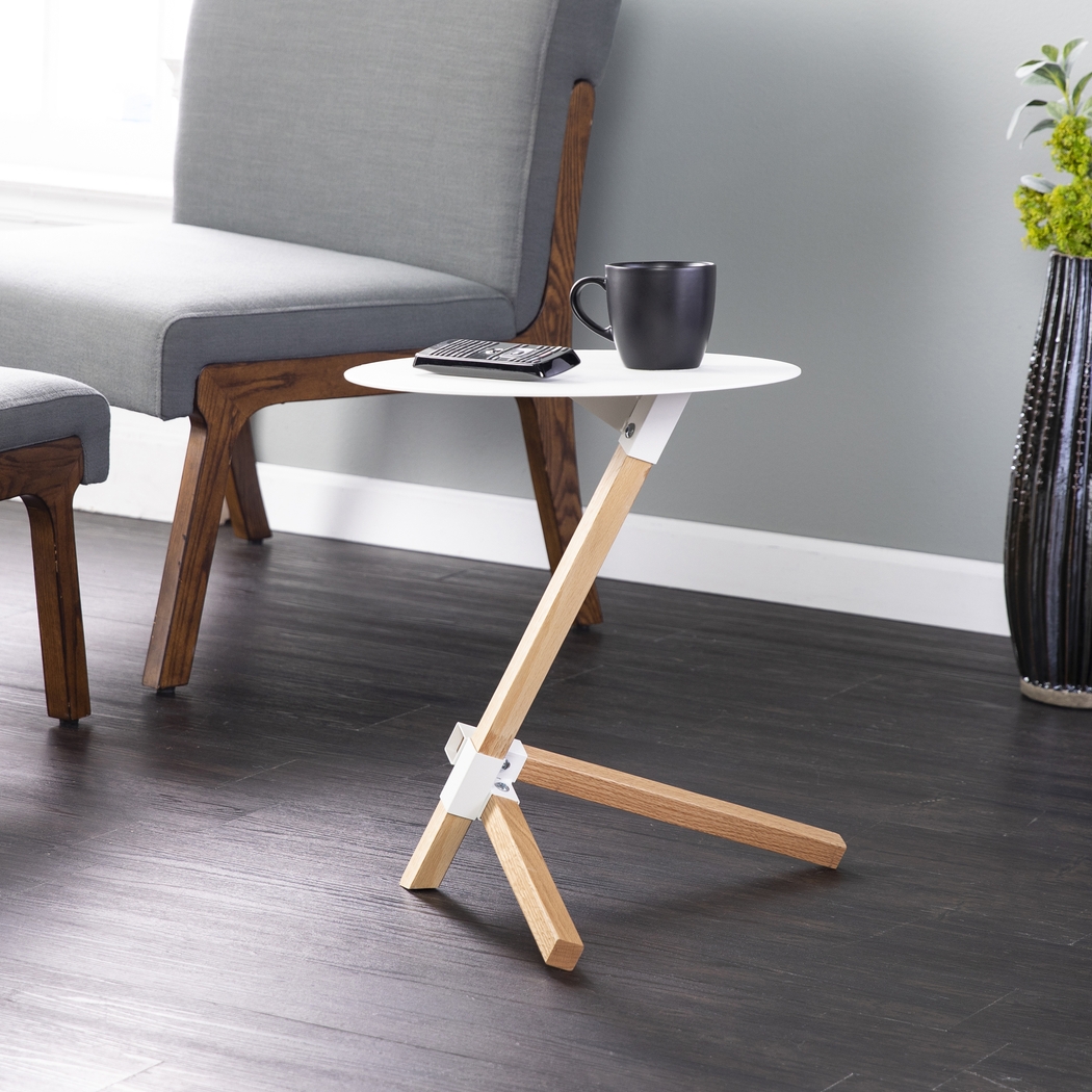 Olivewood White Accent Table - Thumbnail - Image 2