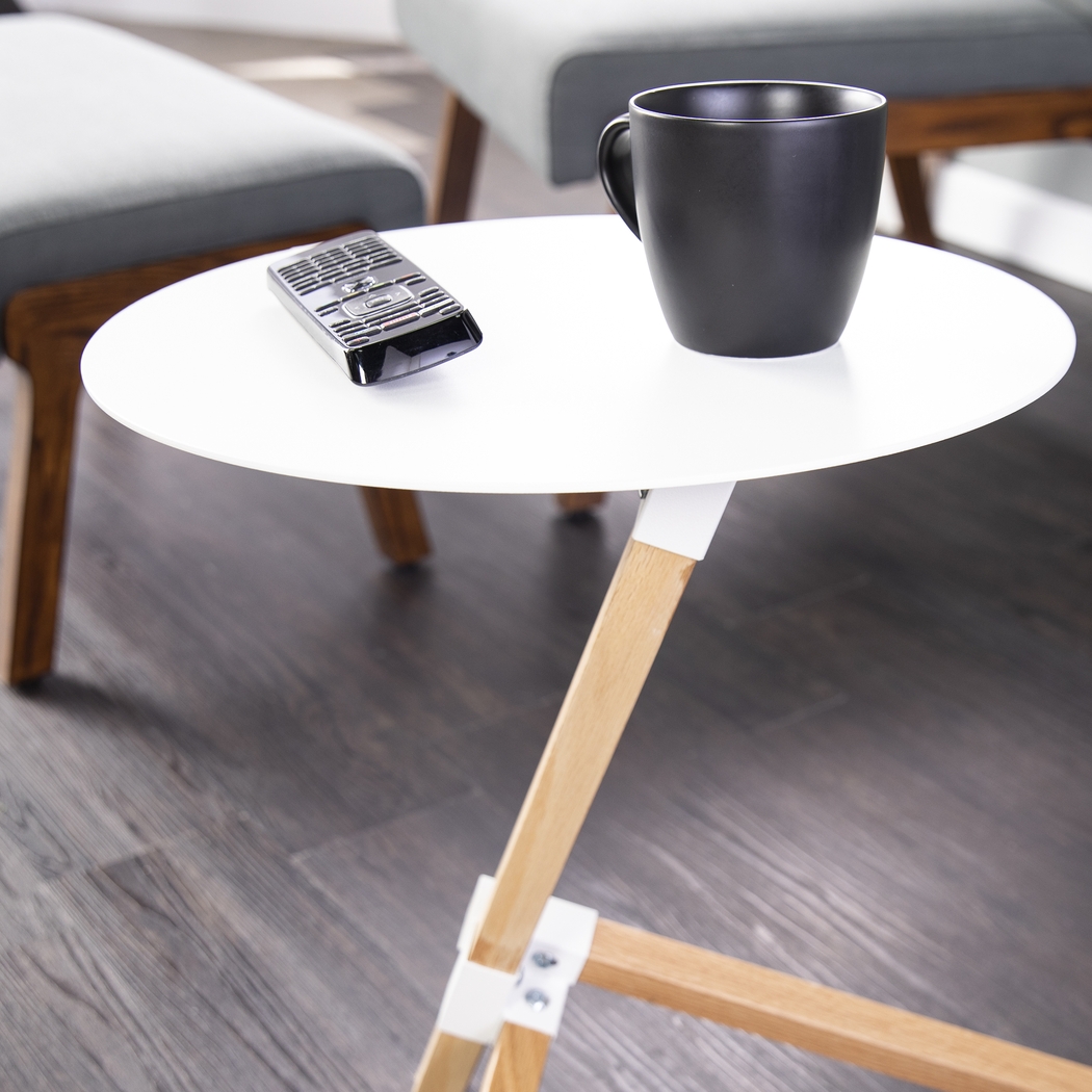 Olivewood White Accent Table - Thumbnail - Image 3