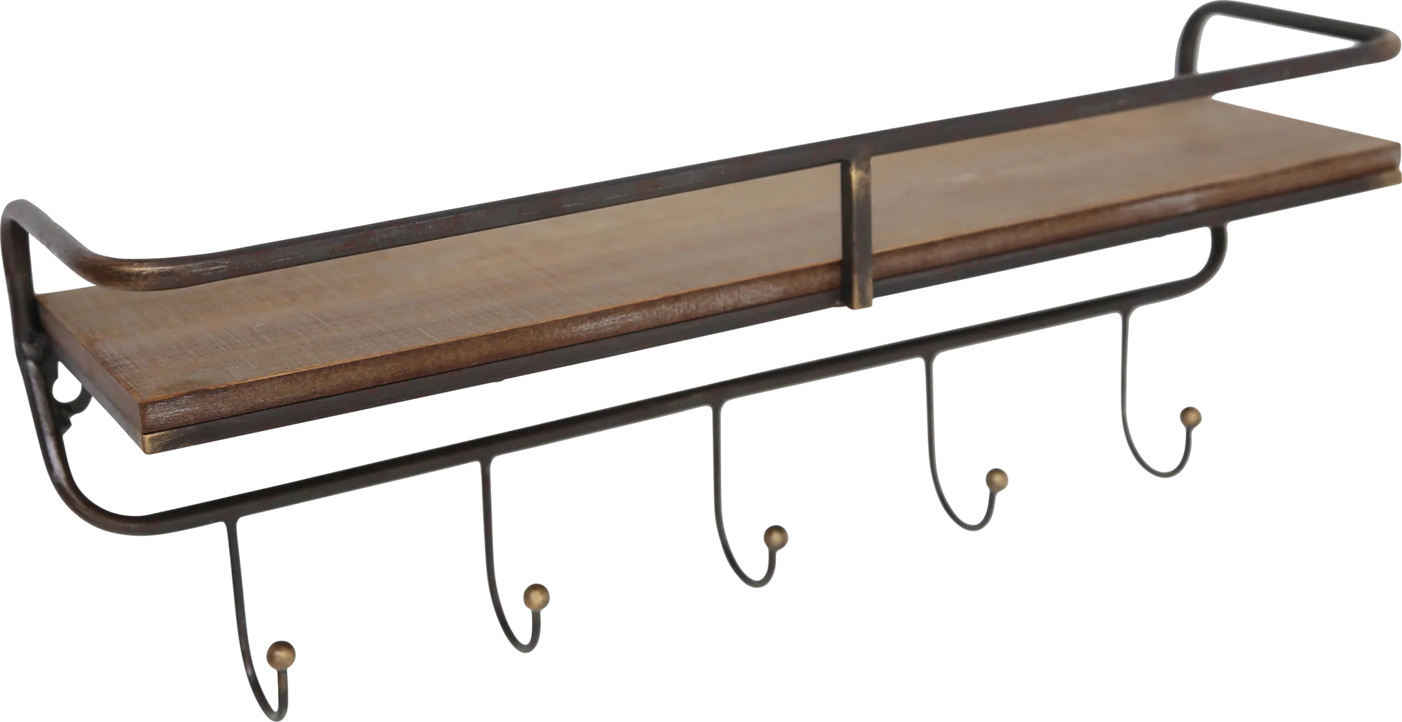 Olmmstead Brown Wall Shelf - Thumbnail - Image 1