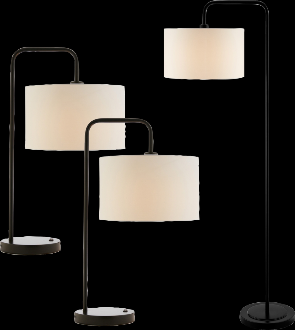 Olmstead Cove Black Table Lamps, Set of 3 - Thumbnail - Image 1