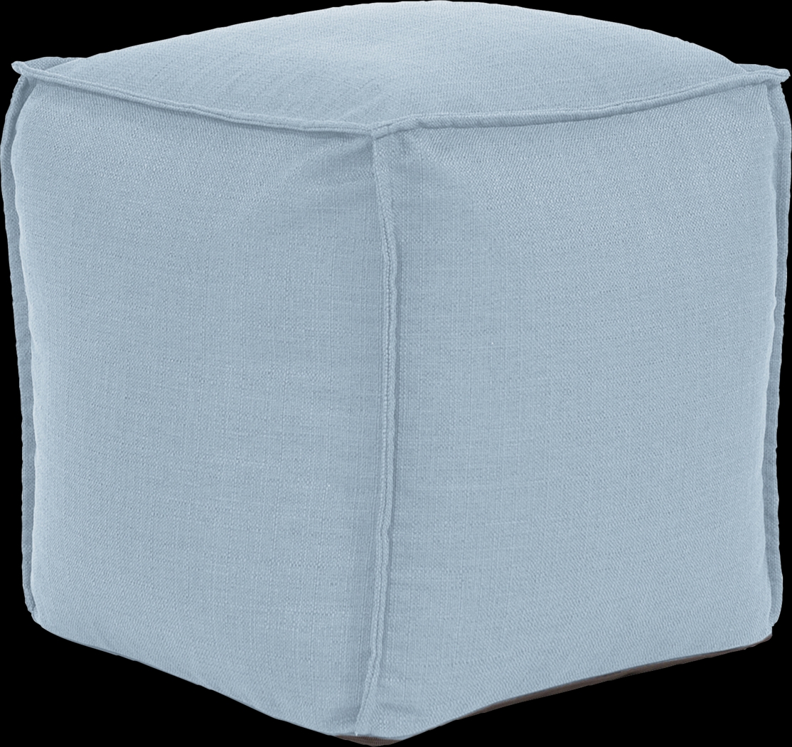 Olney Blue Pouf - Thumbnail - Image 1