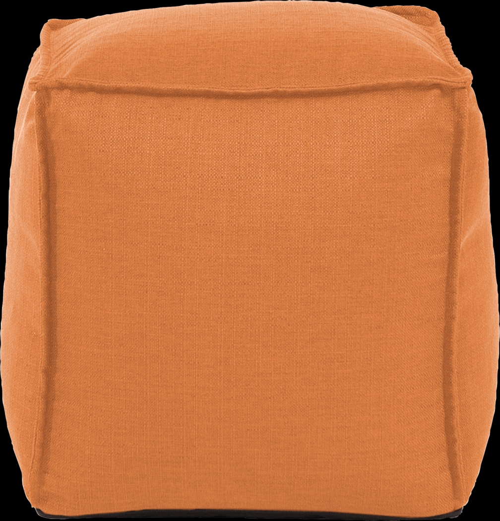 Olney Orange Pouf - Thumbnail - Image 2