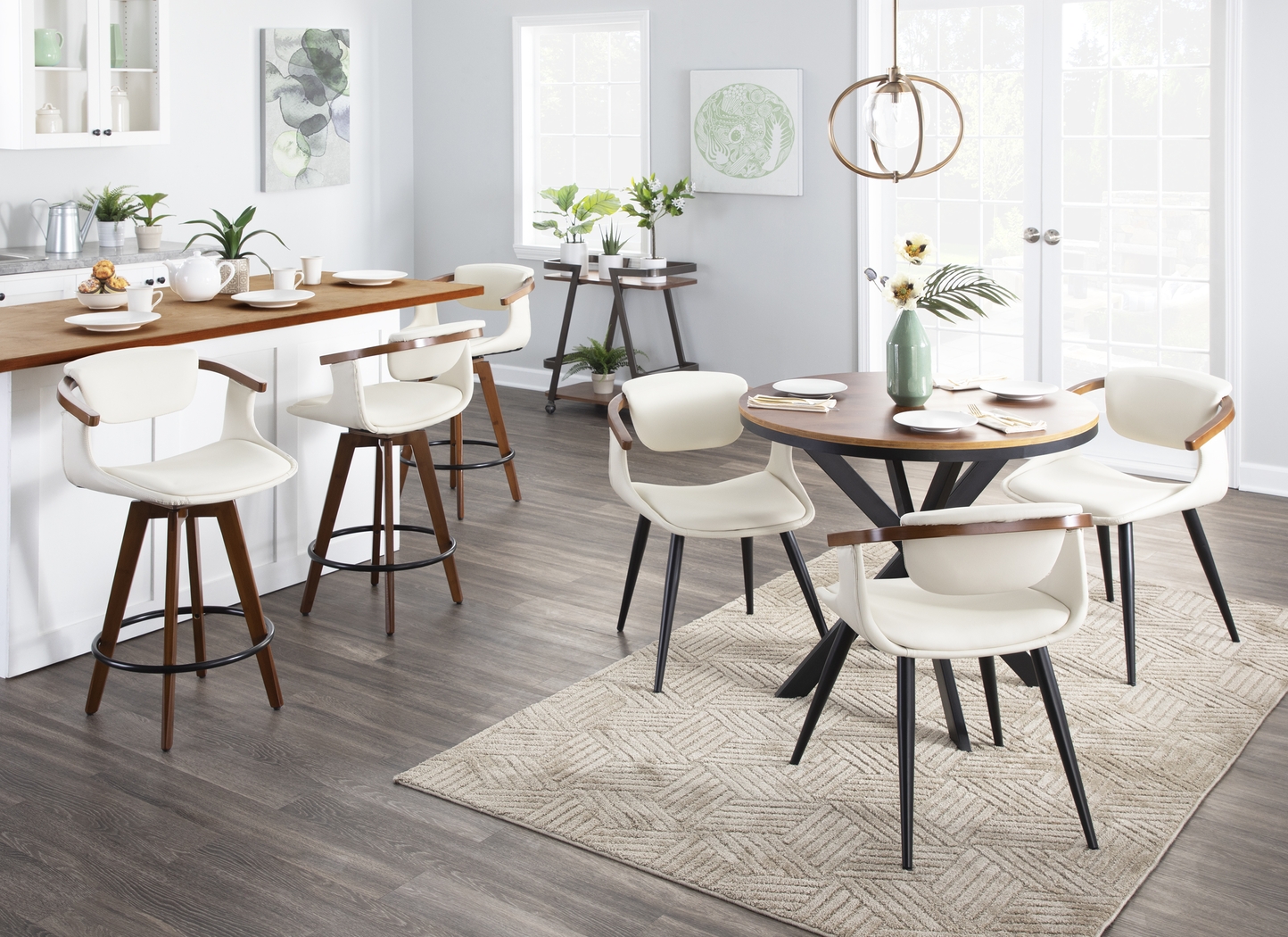 Olsin Cream Counter Height Stool - Thumbnail - Image 8