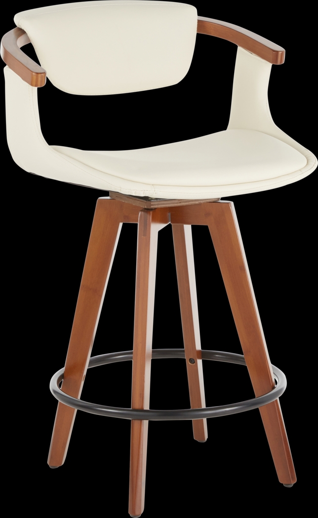 Olsin Cream Counter Height Stool - Thumbnail - Image 1