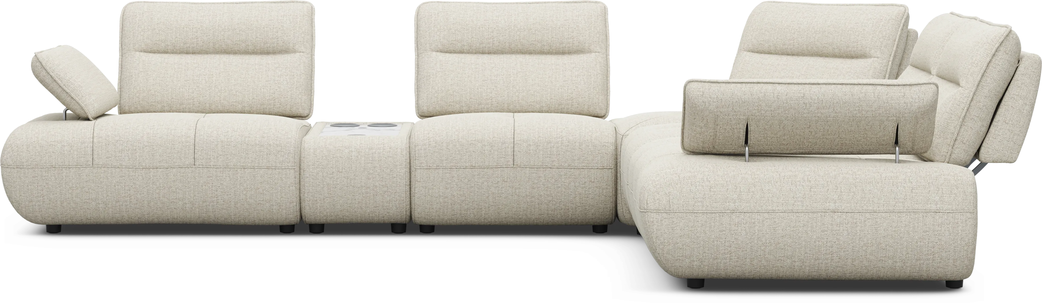 Olympia Linen 6 Pc Sectional with Audio - Thumbnail - Image 4