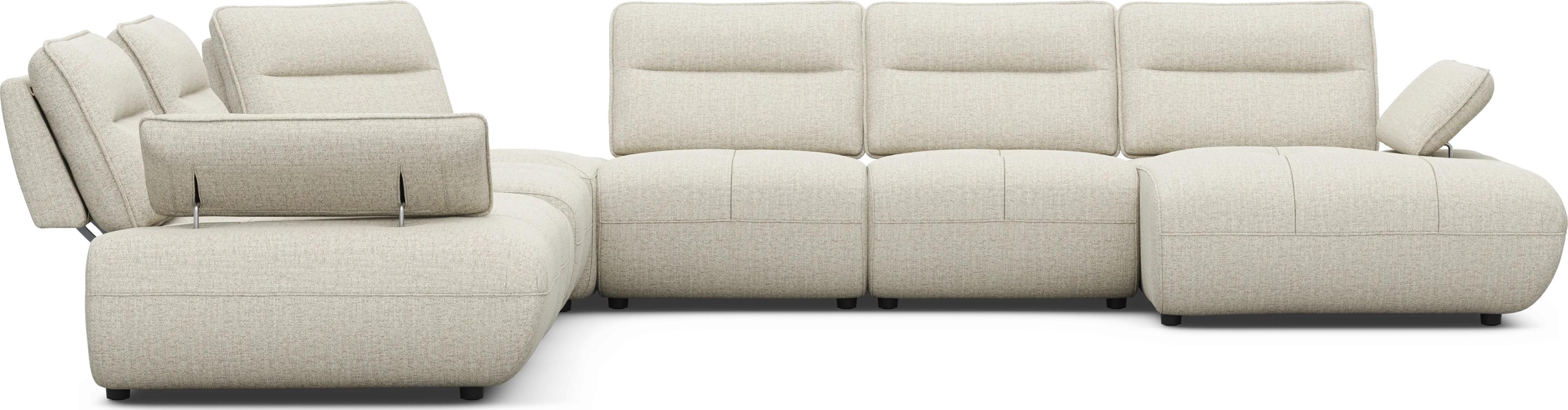 Olympia Linen 7 Pc Sectional with Audio - Thumbnail - Image 4