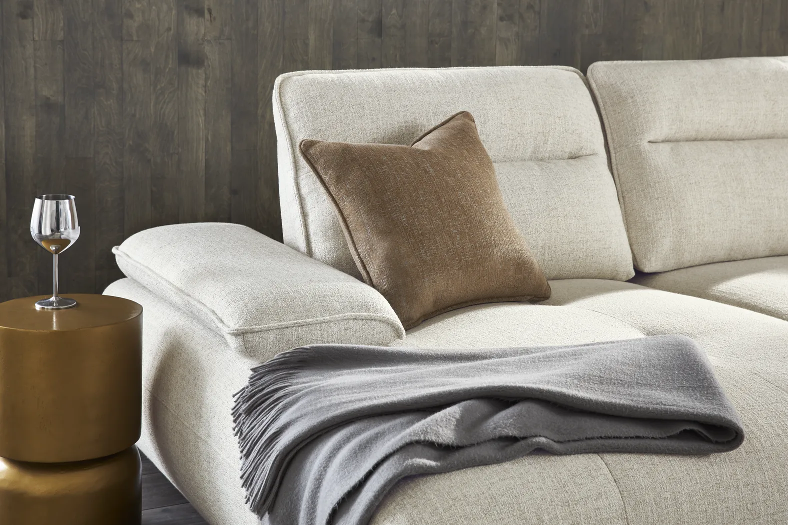 Olympia Linen Chaise Sofa - Thumbnail - Image 4