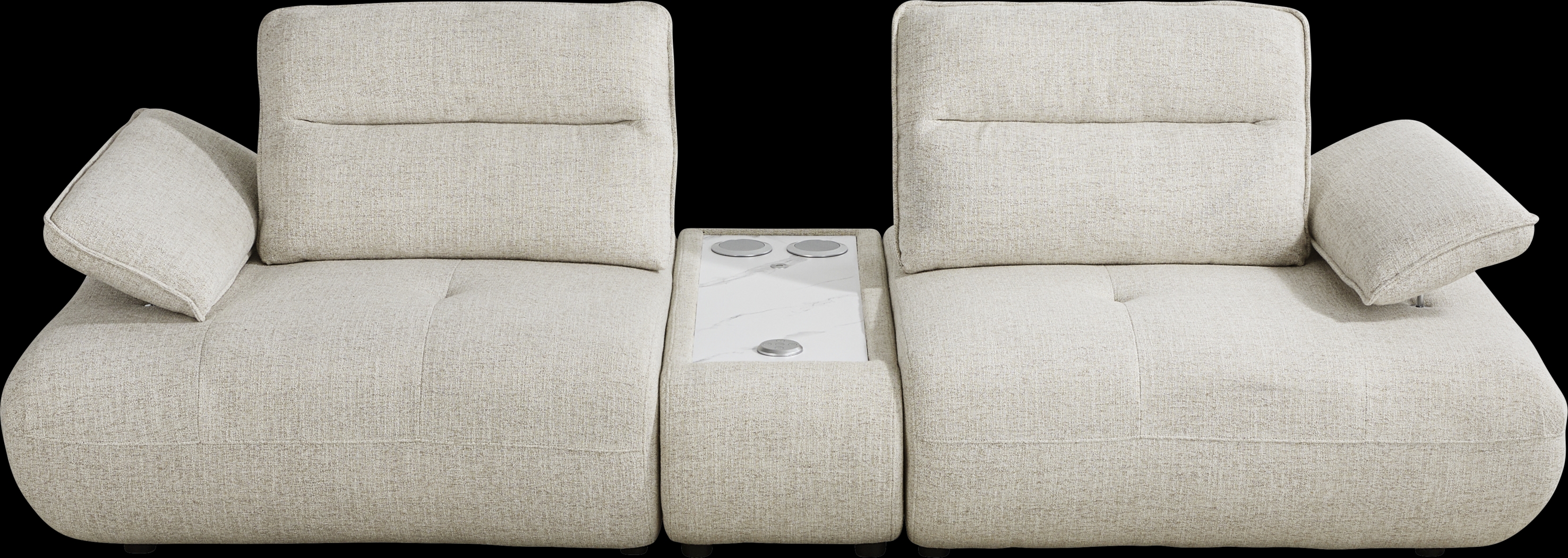 Olympia Linen Console Loveseat with Audio - Thumbnail - Image 1