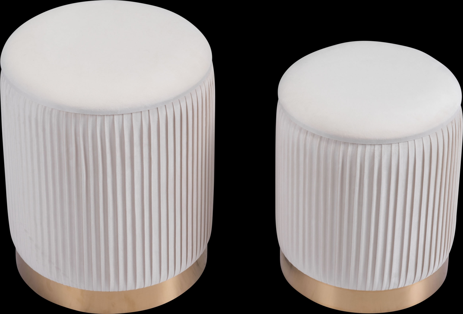 Omali Beige Accent Ottoman, Set of 2 - Thumbnail - Image 3