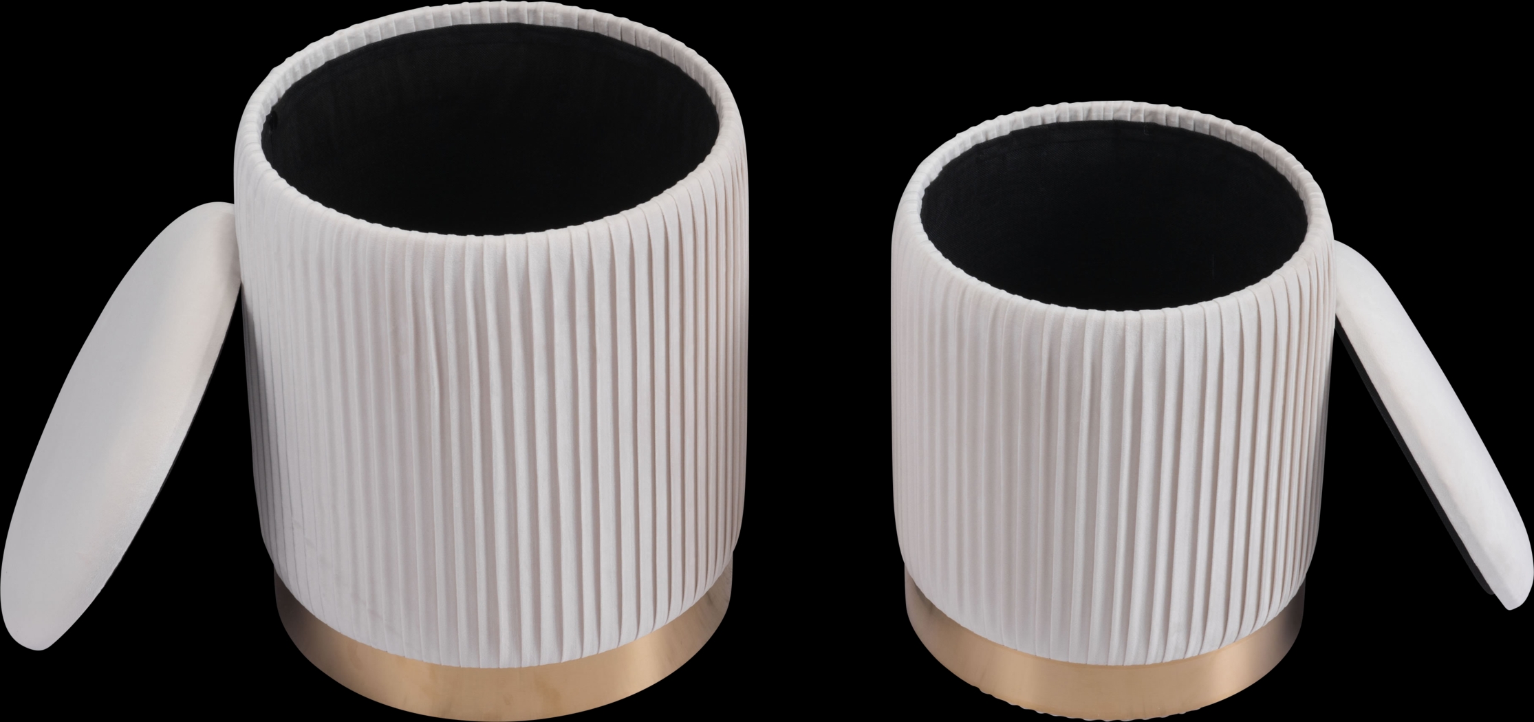 Omali Beige Accent Ottoman, Set of 2 - Thumbnail - Image 4