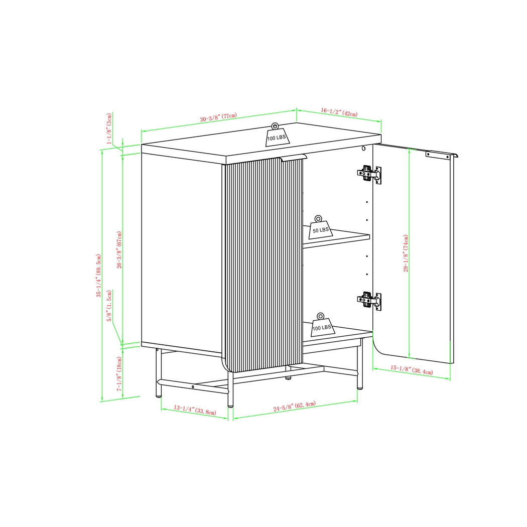 Omerea Oak Accent Cabinet - Thumbnail - Image 4