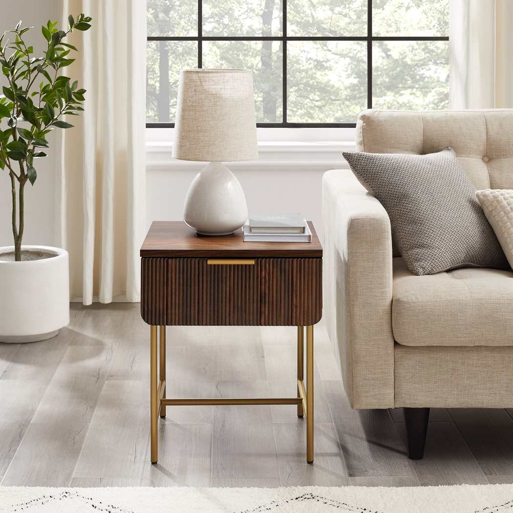 Omerea Walnut End Table - Thumbnail - Image 3