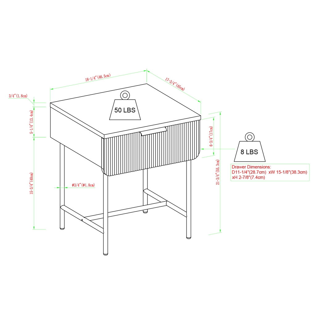 Omerea Walnut End Table - Thumbnail - Image 6