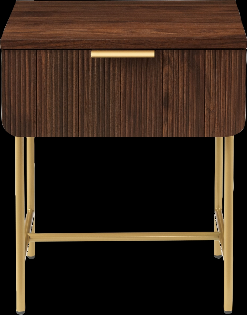 Omerea Walnut End Table - Thumbnail - Image 1
