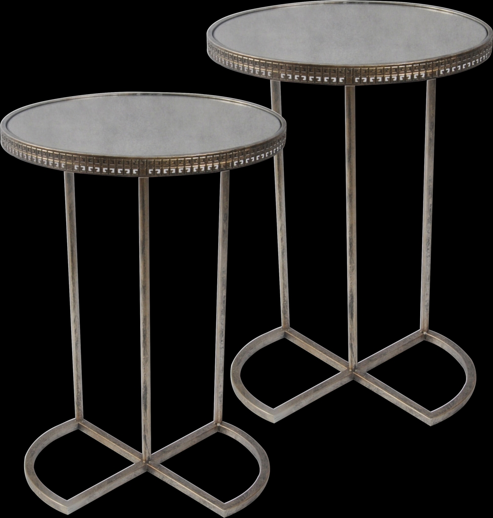 Ommen Silver Set of 2 Accent Tables - Thumbnail - Image 1