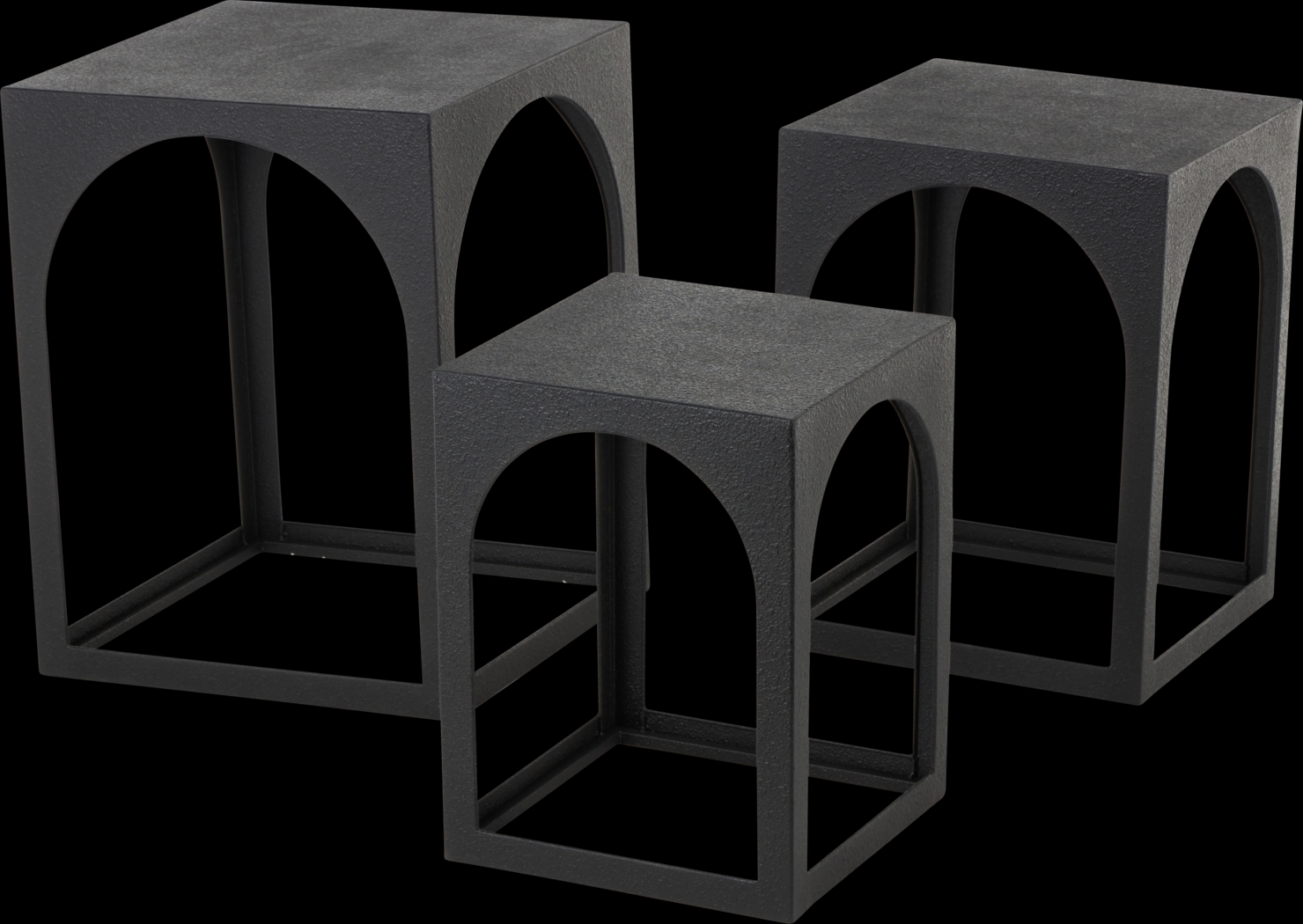 Omru Black Nesting Tables, Set of 3 - Thumbnail - Image 5