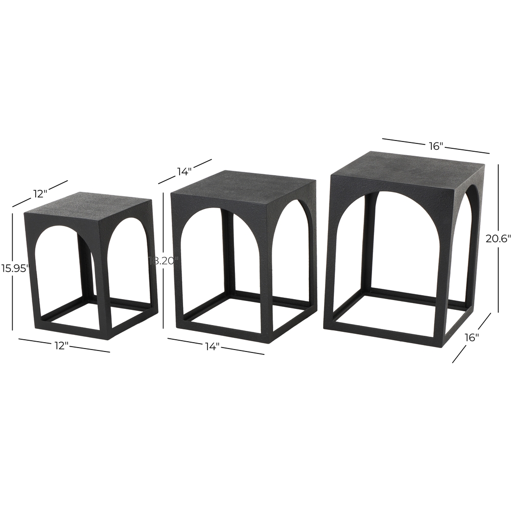 Omru Black Nesting Tables, Set of 3 - Thumbnail - Image 7
