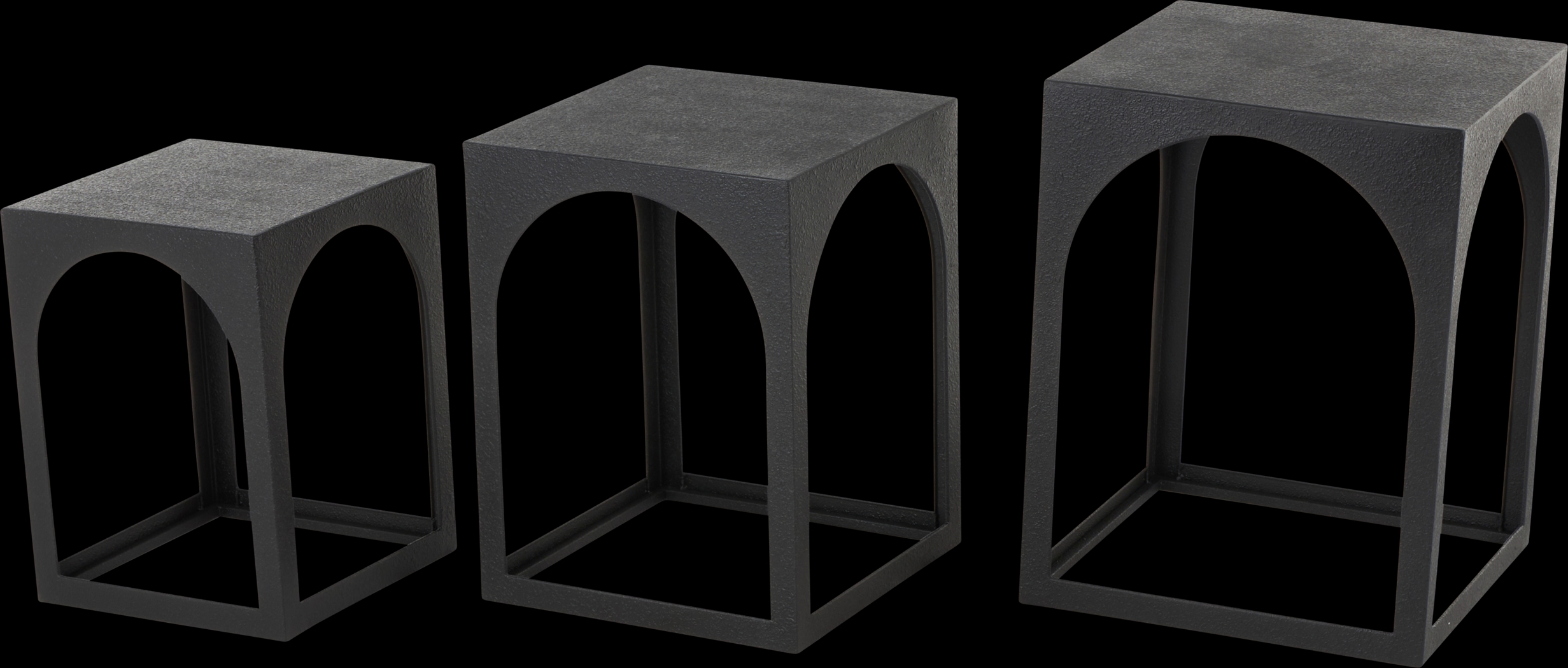 Omru Black Nesting Tables, Set of 3 - Thumbnail - Image 1