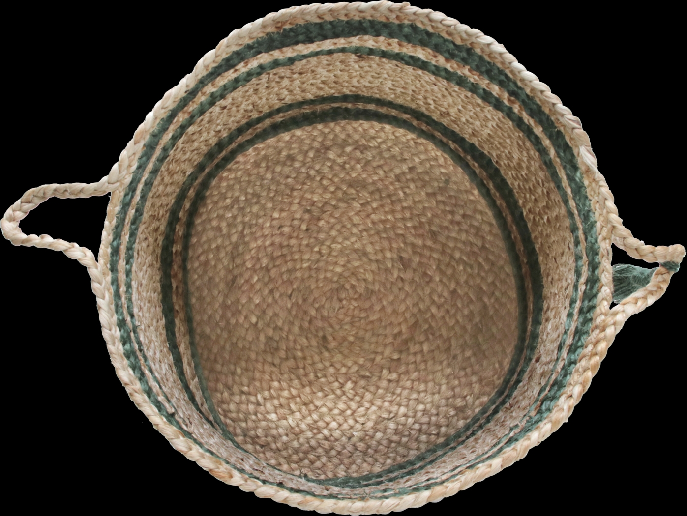 Omylia Tan/Green 17 in. Basket - Thumbnail - Image 5