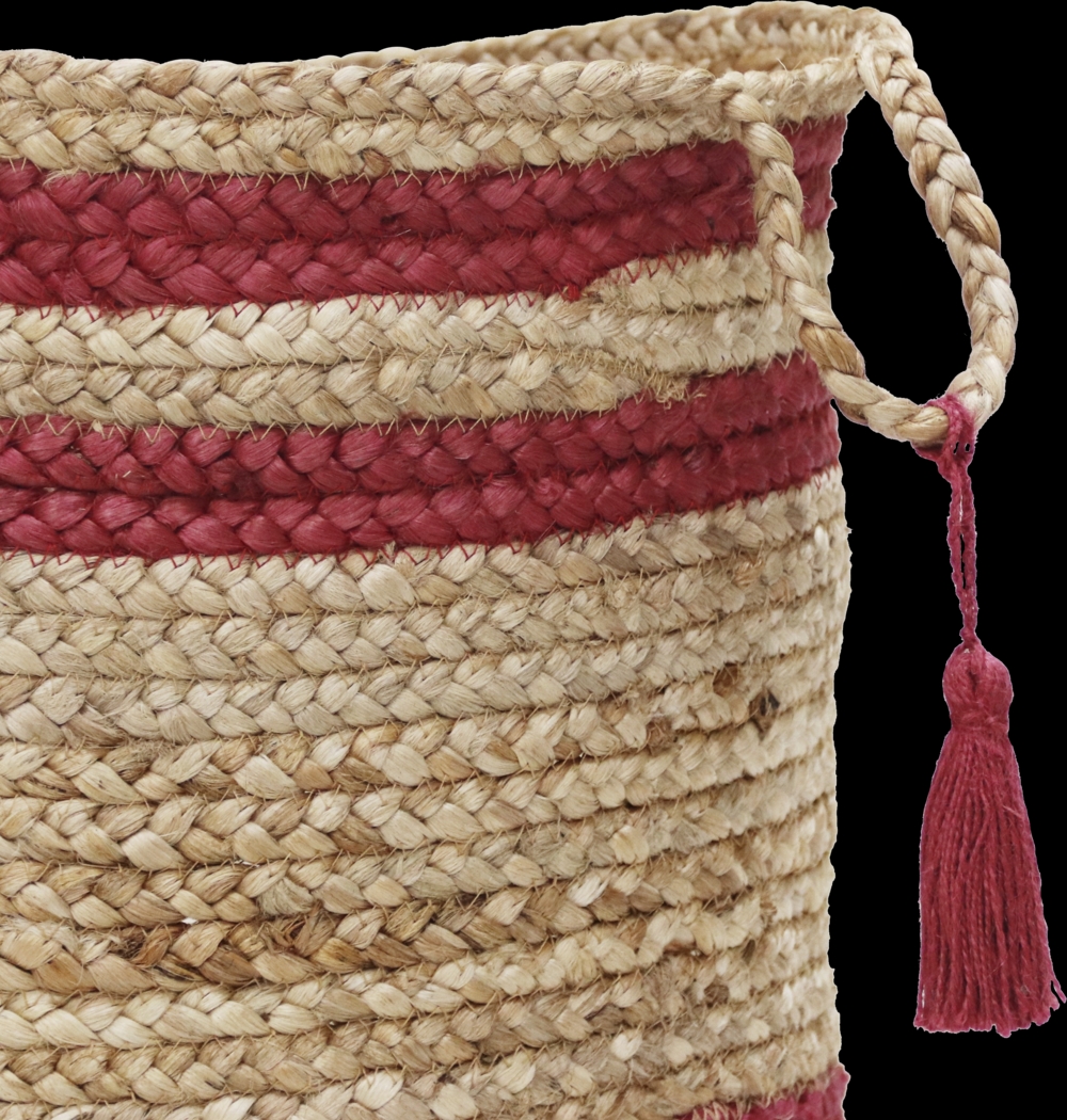 Omylia Tan/Red 19 in. Basket - Thumbnail - Image 6