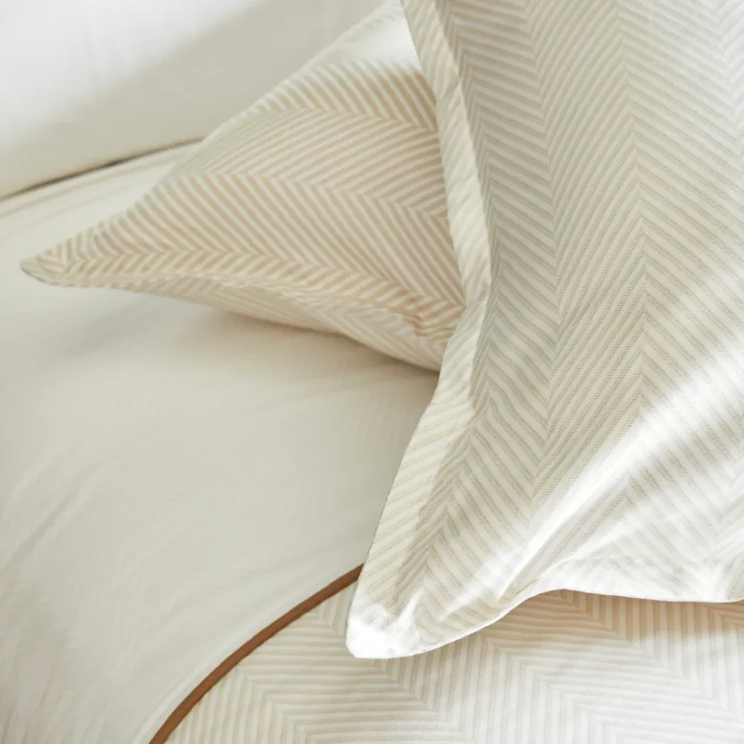 Omyri Beige 4 Pc Queen Duvet Set - Thumbnail - Image 2