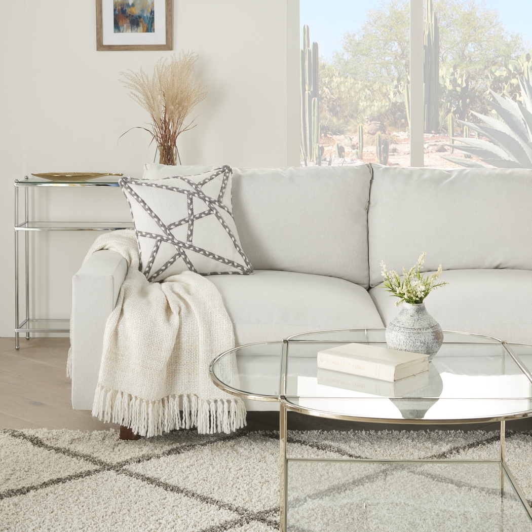 Onas Gray Indoor/Outdoor Accent Pillow - Thumbnail - Image 2