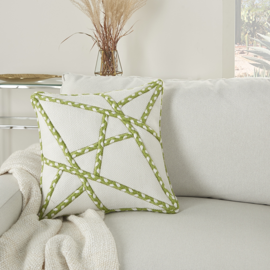 Onas Green Indoor/Outdoor Accent Pillow - Thumbnail - Image 4