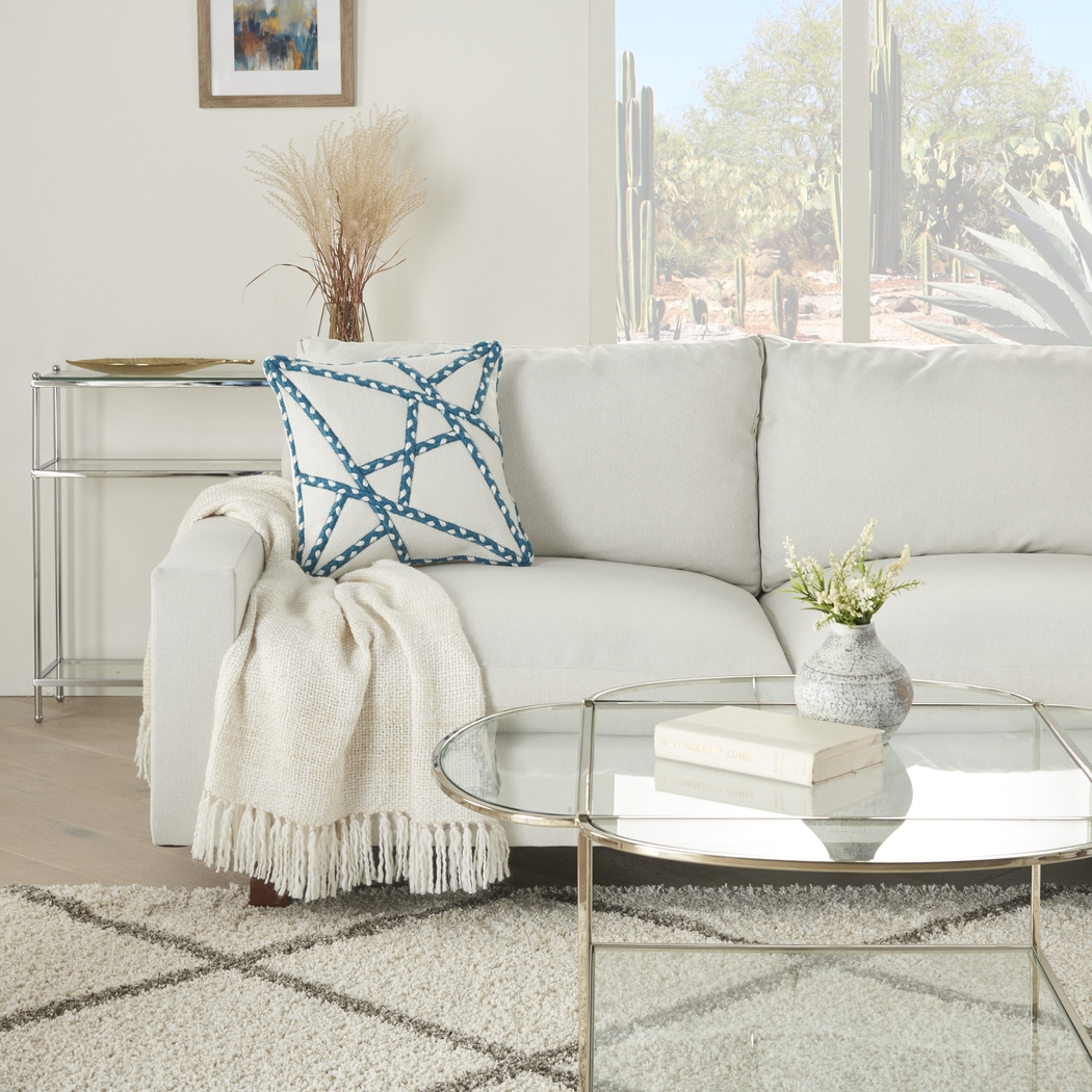 Onas Turquoise Indoor/Outdoor Accent Pillow - Thumbnail - Image 2