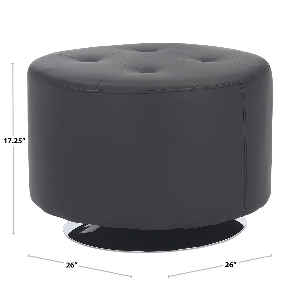 Onelen Gray Accent Ottoman - Thumbnail - Image 4